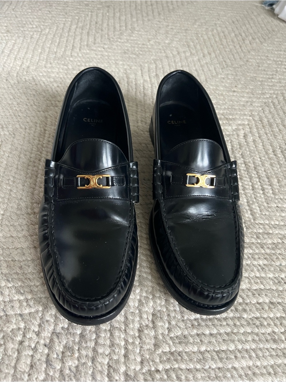 CELINE LUCO TRIOMPHE LOAFER IN POLISHED CALFSKIN